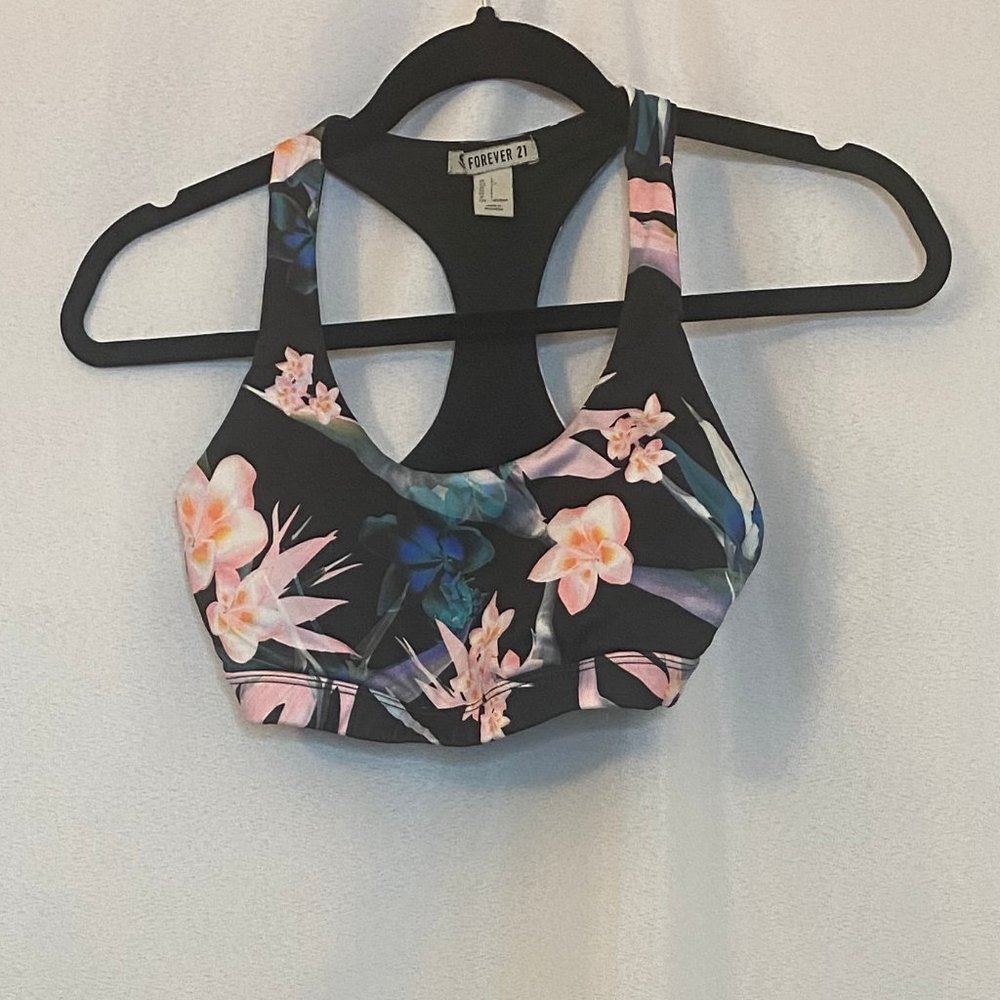 Floral Sports Bra & Yoga Pant Set